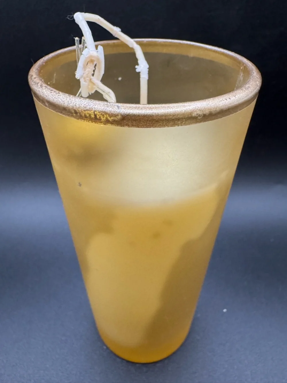 VTG Pier 1 Sugar Sprinkled Spice Tall Votive Candle Yellow NWT